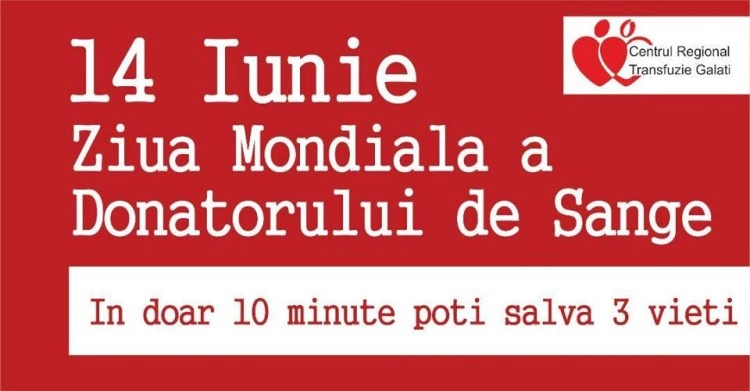  14 iunie: Ziua Mondială a Donatorului! Fii erou!