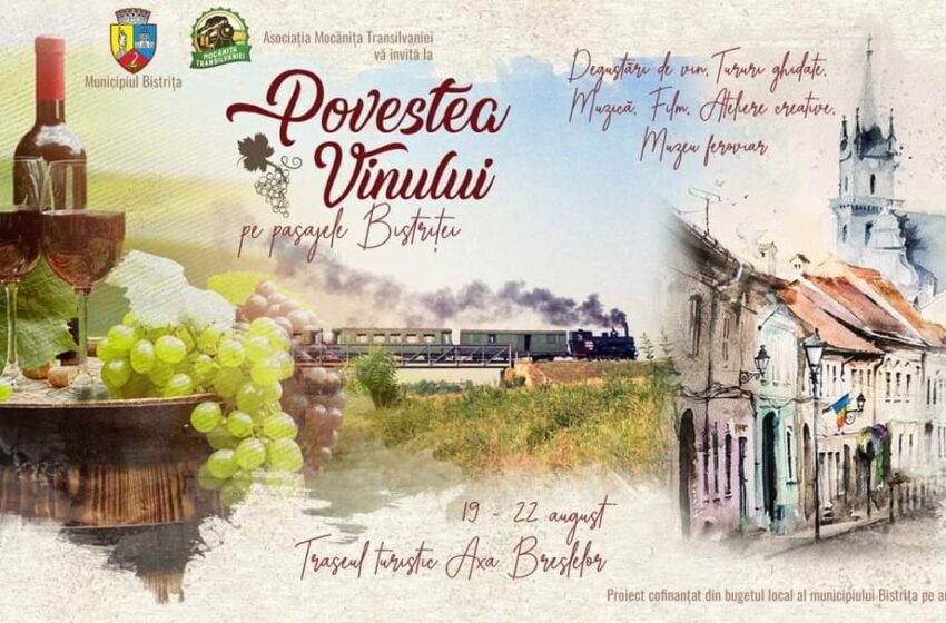  ,,Povestea vinului” pe pasajele Bistriței. ,,Axa Breslelor” luată la pas în ritmuri și arome