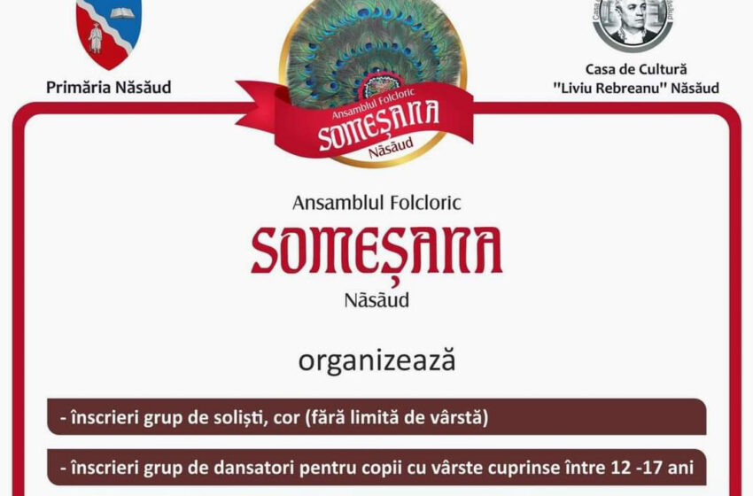  Casa de cultură Liviu Rebreanu își redeschide porțile pentru copii talentați ! Ansamblul folcloric  Someșana organizează  inscrieri !