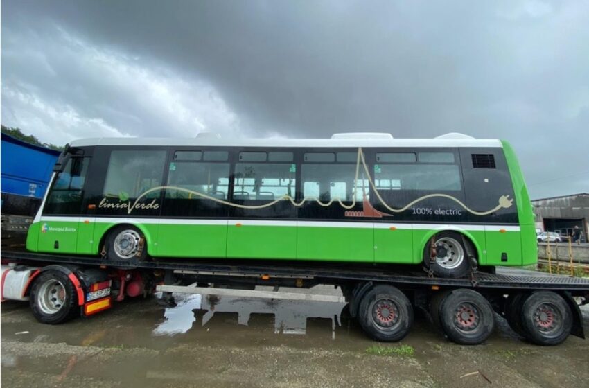  Primul autobuz electric a ajuns la Bistrița! Vezi pe unde va  circula!