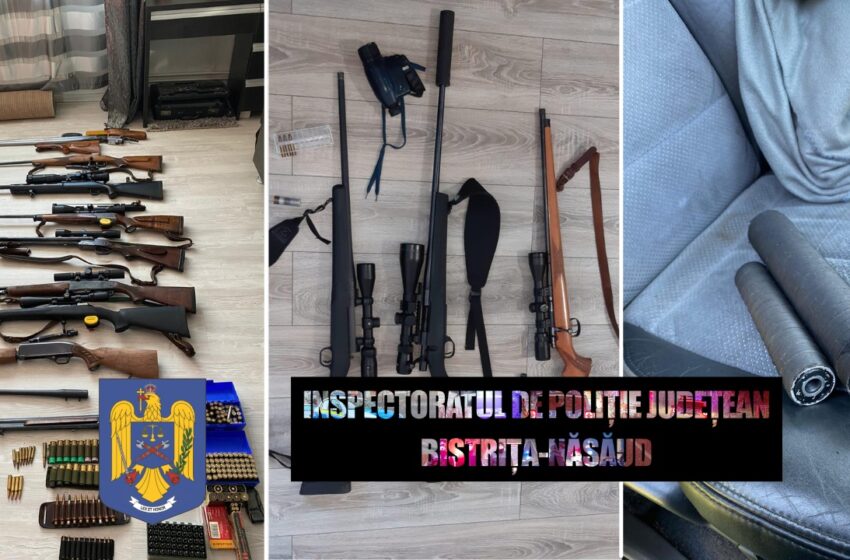  (FOTO) Percheziții într-un dosar de braconaj. Doi bărbați din Șieu au fost reținuți