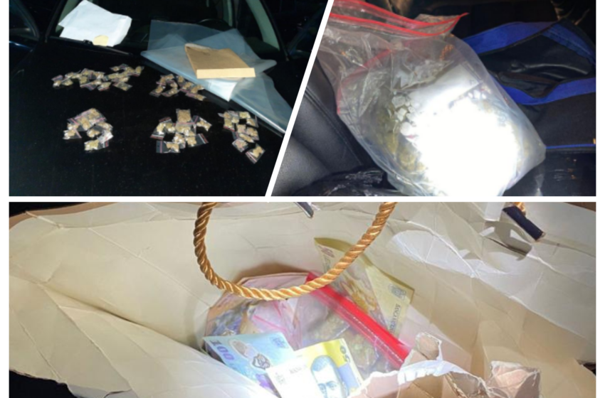  (FOTO) Cearta unui cuplu bistrițean în plină stradă, a scos la iveală peste 3 kg de droguri, găsite în urma perchezițiilor