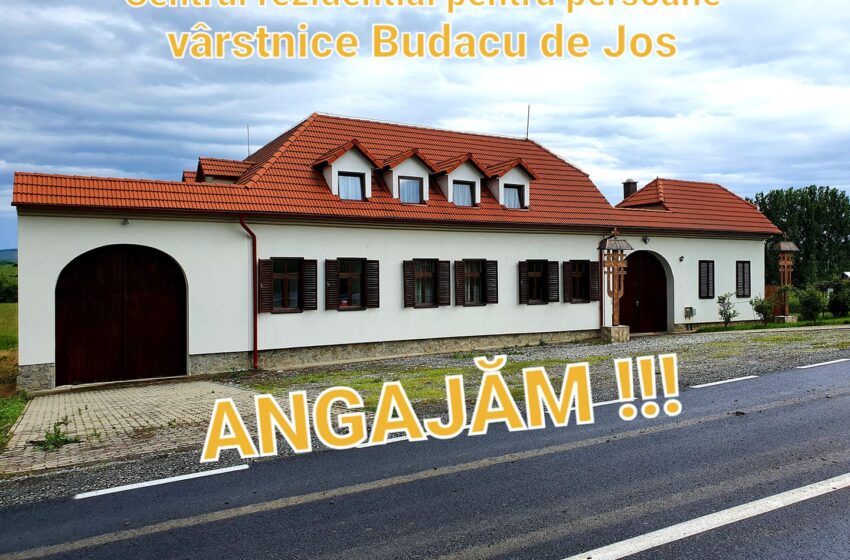  Centru rezidențial pentru persoane vârstnice Budacu de Jos, angajează asistent medical!