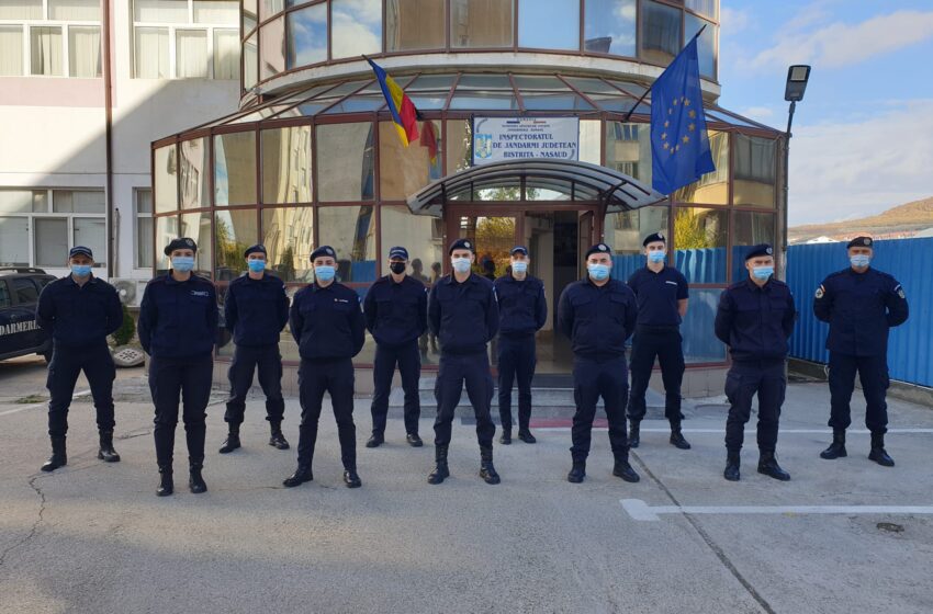  Ei sunt viitorii jandarmi! 11 elevi ai școlii militare au încheiat perioada de practică în cadrul Inspectoratului de Jandarmi Bistrița-Năsăud