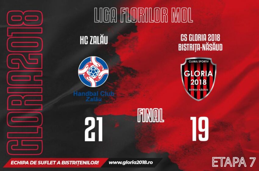  Suntem pe locul 10 ! Gloria 2018 BN, învinsă, în deplasare, de HC Zalău 21-19!