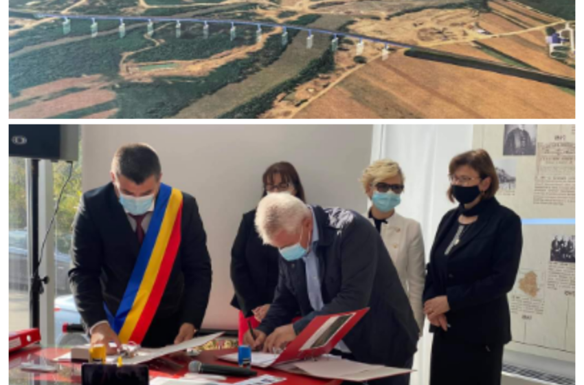  (FOTO) OFICIAL! A fost semnat contractul pentru realizarea centurii ocolitoare a orașului Beclean!