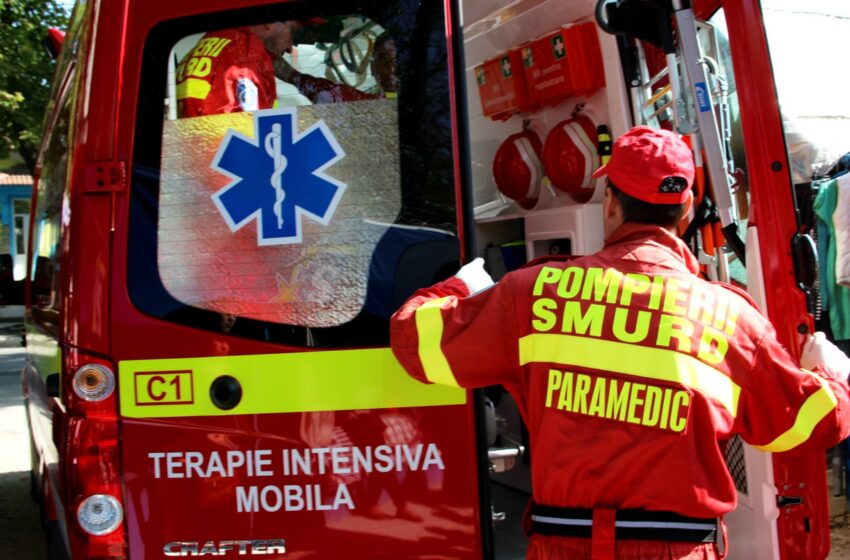  Accident rutier  în Sângeorzu Nou. A întrat cu mașina în stâlp!