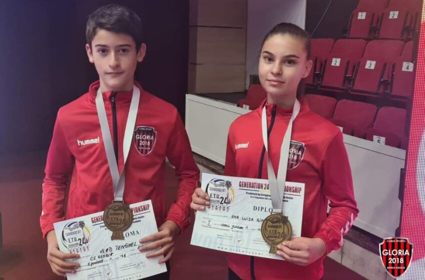  TAEKWONDO – AUR  pentru Luiza Bindea și Vlad Ioan Tenghel la competiția internațională ”Generația 24”!