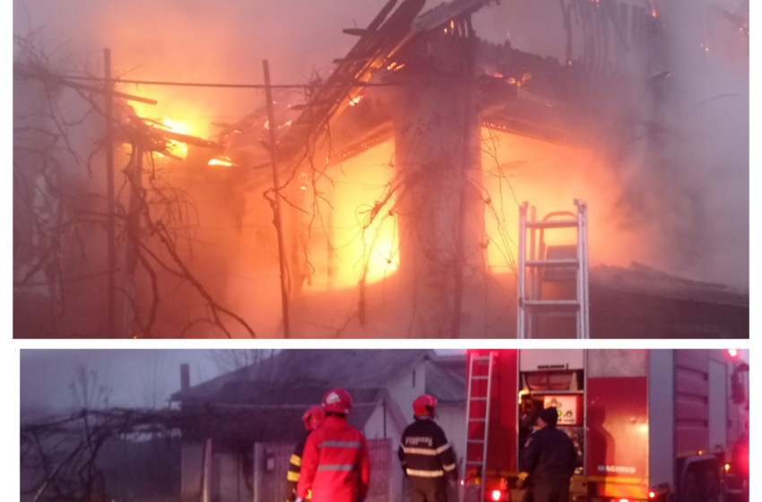  (FOTO) Budacu de jos. Un bărbat a decedat în propria casă, în urma unui incendiu