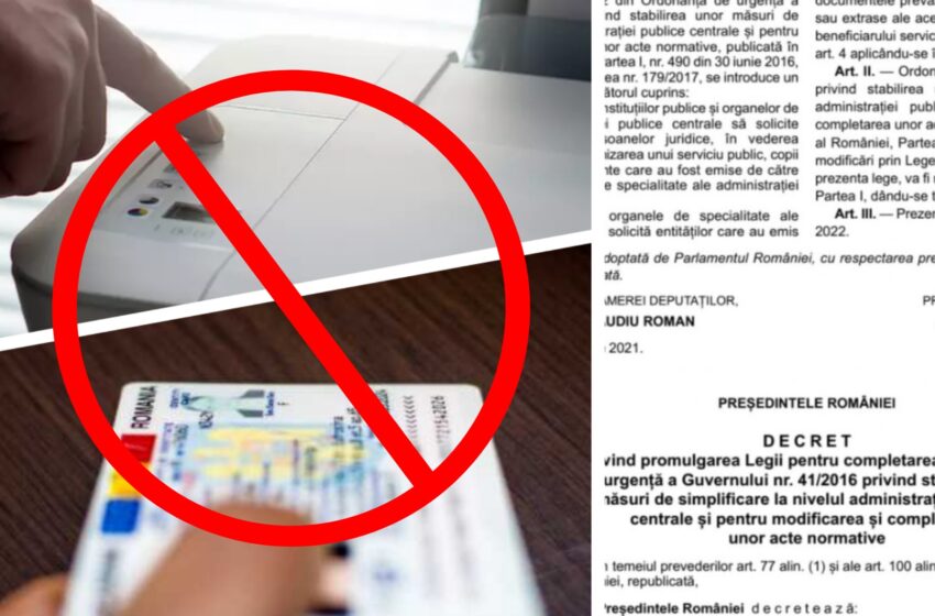  De la 1 ianuarie: Solicitarea copiei de pe actul de identitate și nu numai, de către instituțiile publice, INTERZISĂ