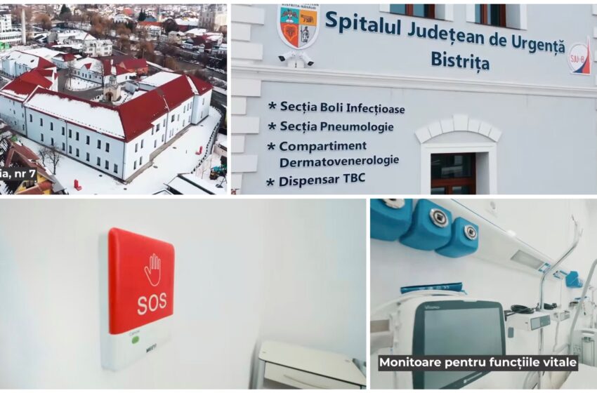  (VIDEO) Trei secții ale Spitalului Județean de Urgență Bistrița au fost inaugurate pe strada Alba Iulia. 105 paturi și ,,butonul de ajutor”, la dispoziția pacienților