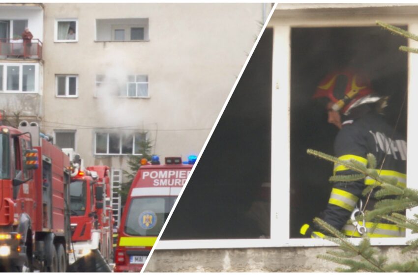  Încendiu în dormitorul unui apartament din Bistrița. Din fericire, pompierii au intervenit la timp