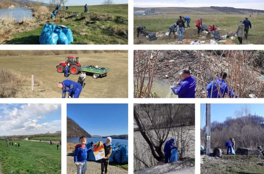  Peste 14 tone de deșeuri, colectate din râurile și barajele din Bistrița-Năsăud și alte județe, în cadrul Campaniei ,,Curățăm România”