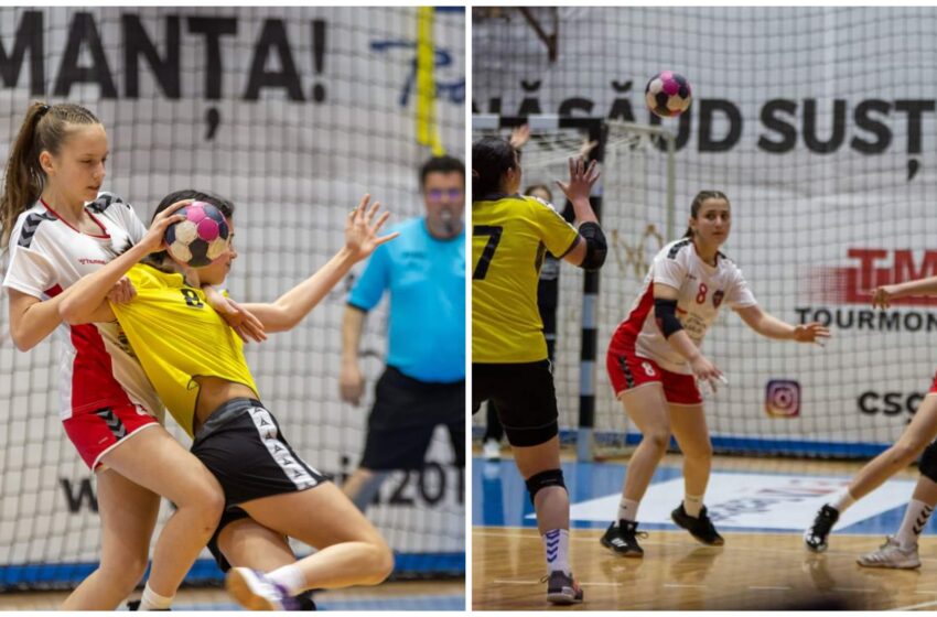  (FOTO) HANDBAL. Victorie pentru junioarele 3 ale Gloriei 2018 în fața LPS Banatul Timișoara