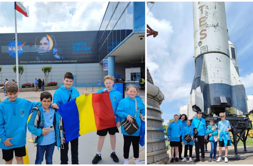  (FOTO) Robotiștii Esentza Kids din Beclean, în vizită la centrul spațial NASA din SUA
