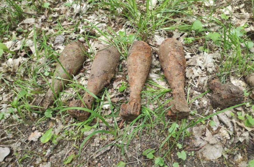  Lechința: Elemente de muniție găsite într-o pădure și ridicate de pirotehniștii ISU Bistrița