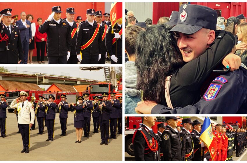  (FOTO) 85 de ani de la înființarea primei subunități de pompieri militari din Bistrița. 40 de tineri au jurat credință României