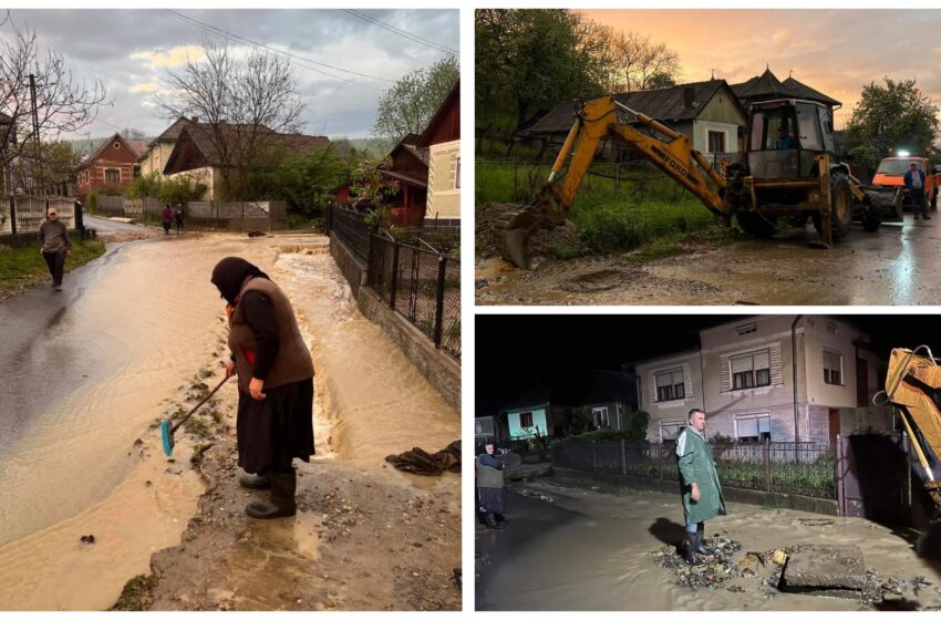  (FOTO) Gospodării inundate și pagube însemnate de pe urma ploilor în Dobric. Paul Știr, primarul comunei: ,,Le mulțumesc tuturor celor care și-au manifestat sprijinul față de noi”