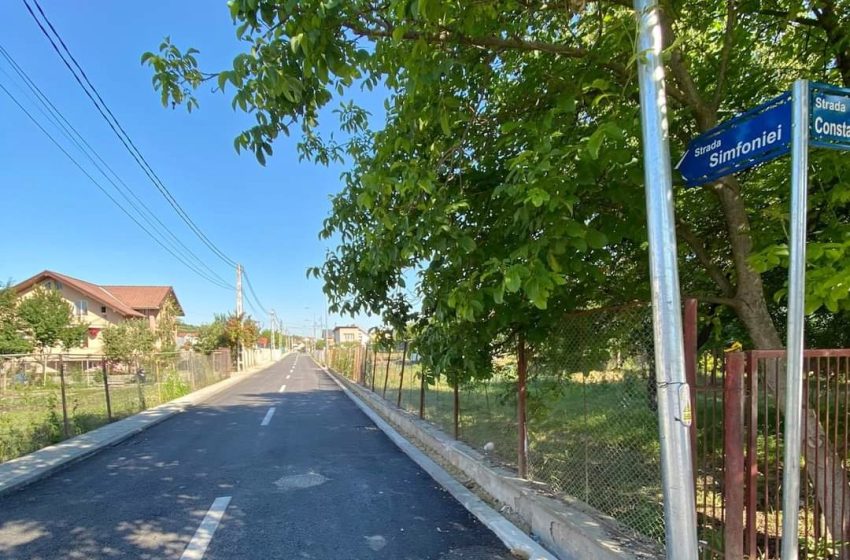  Strada Simfoniei din Bistrița, proaspăt astfaltată. Ce lucrări se mai anunță