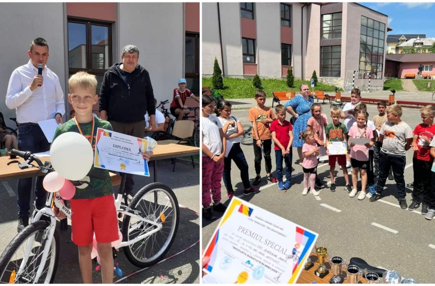  (FOTO) Concurs de educație rutieră, la Căianu Mic! Premiul cel mare a fost o bicicletă