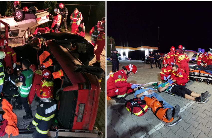  (FOTO) Pregătiți pentru ce e mai rău! Exercițiu tactic pus în scenă de pompierii din Bistrița-Năsăud