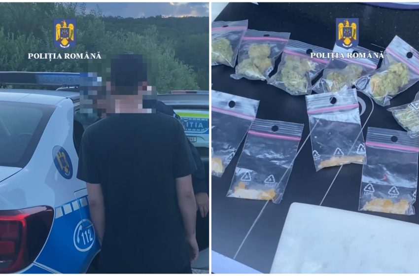  (FOTO) Droguri descoperite de polițiști, asupra unor tineri din Bistrița și Șieu Odorhei