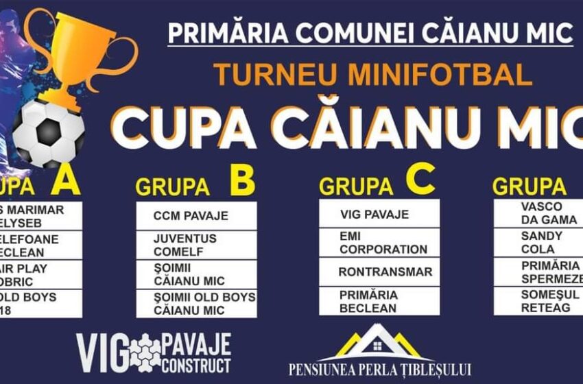  Spectacol fotbalistic în acest weekend la Căianu Mic! Consultă programul complet