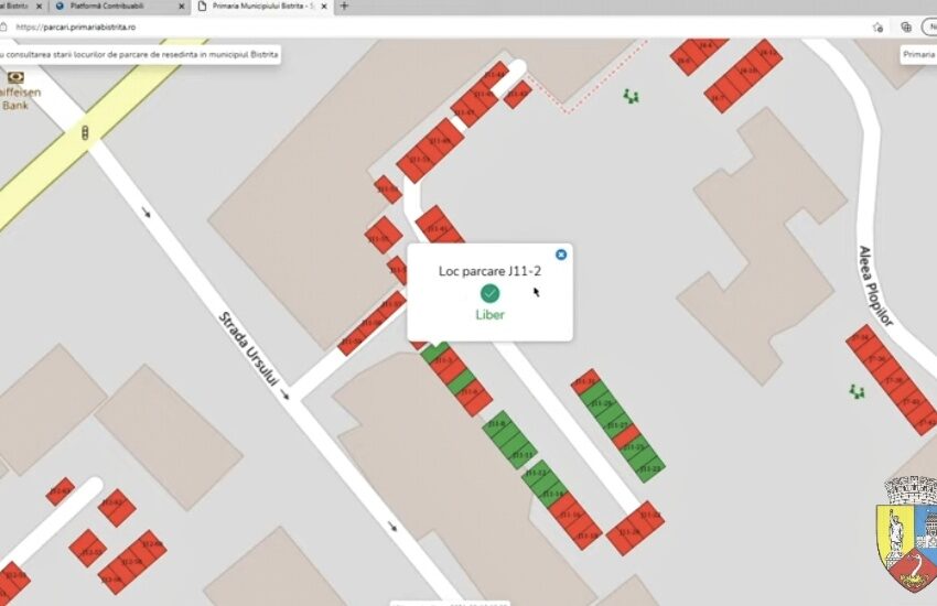  (VIDEO) Poți rezerva ONLINE locul de parcare în Bistrița! Cum accesezi serviciul online pus la dispoziție de primărie