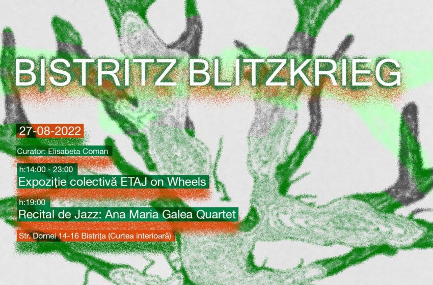  Bistriz Blietzkrieg vă invită sâmbătă, 27 august în curtea interioară a imobilului de pe strada Dornei 14-16, la două evenimente conexe