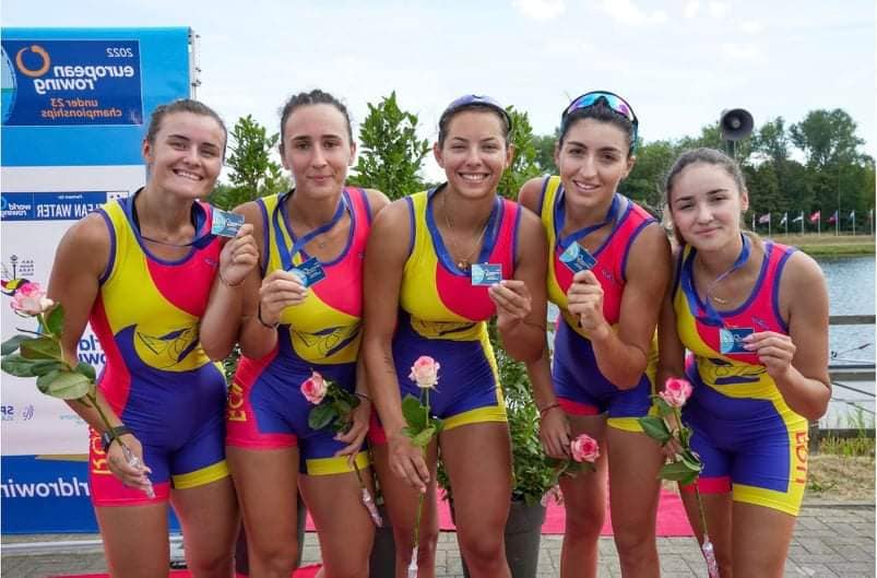  9 medalii europene pentru România la canotaj: 5 de aur și 4 de argint!