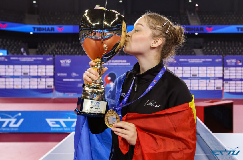  FOTO. Campioana Europei la tenis de masă, simplu feminin U21, este o româncă, Elena Zaharia