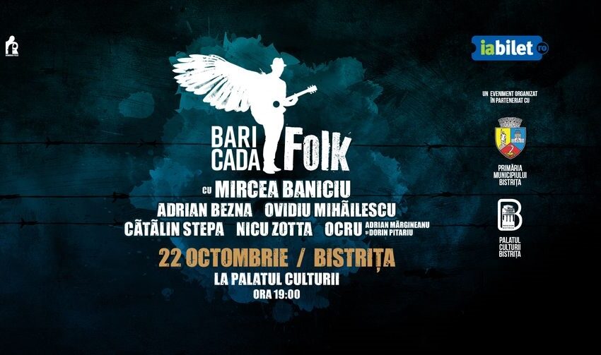  Baricada Folk, o colecţie de întâlniri, concerte și povești cu reprezentanții muzicii folk, la Palatul Culturii din Bistrița