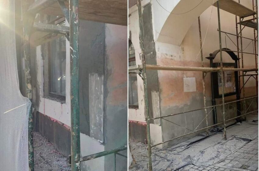  (FOTO) Bistrițean obligat să dea jos polistirenul de pe fațada unei clădiri: ,,Păi de ce să nu semene casa lor cu o benzinărie?”