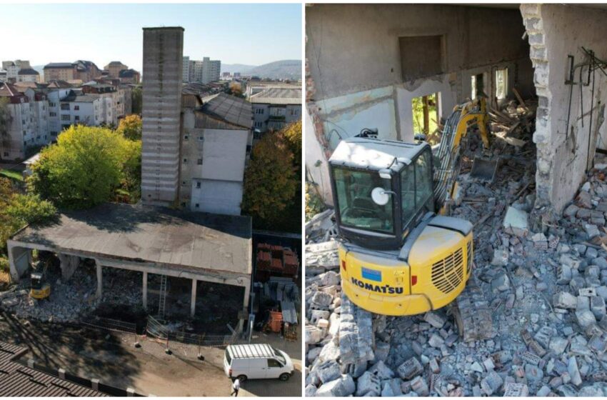  Lucrările de demolare a fostului punct termic nr. 3 de pe Aleea Trandafirilor sunt în toi! Ce se va construi în loc