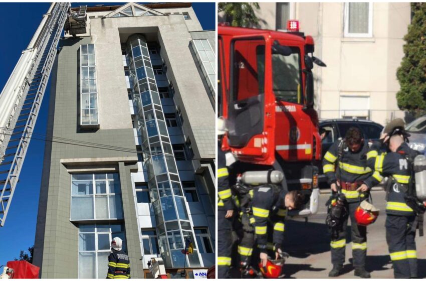  ISU BN: Exercițiu tactic la clădirea înaltă a Administrației Finanțelor Publice din municipiul Bistrița