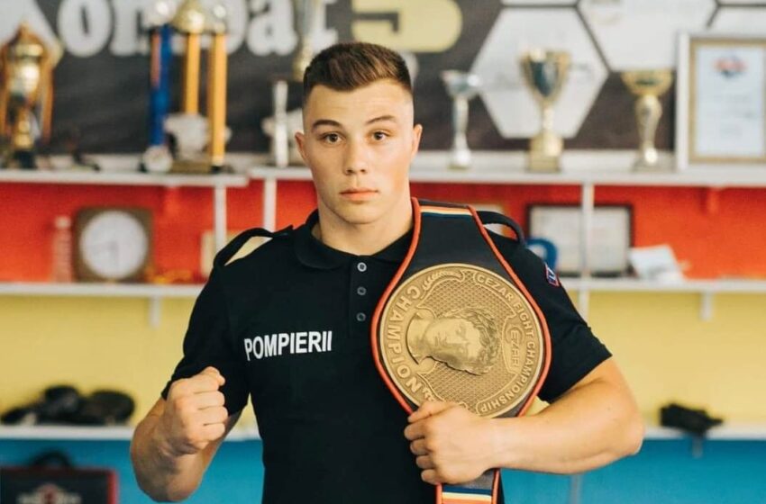  Pompierul militar Zdrabău Ionuț, combină cu succes munca și sportul de performanță. În acest weekend va lupta pentru centura Fight for Glory, la categoria 85 kg