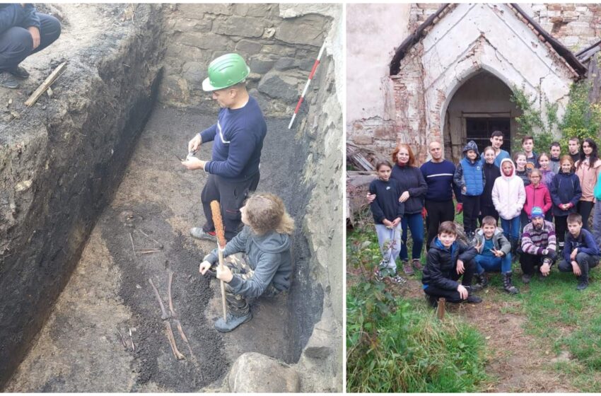  Descoperiri spectaculoase în cadrul acțiunilor de voluntariat ,,Fii arheolog pentru o zi!”, la Biserica Evanghelică Fortificată din Vermeș