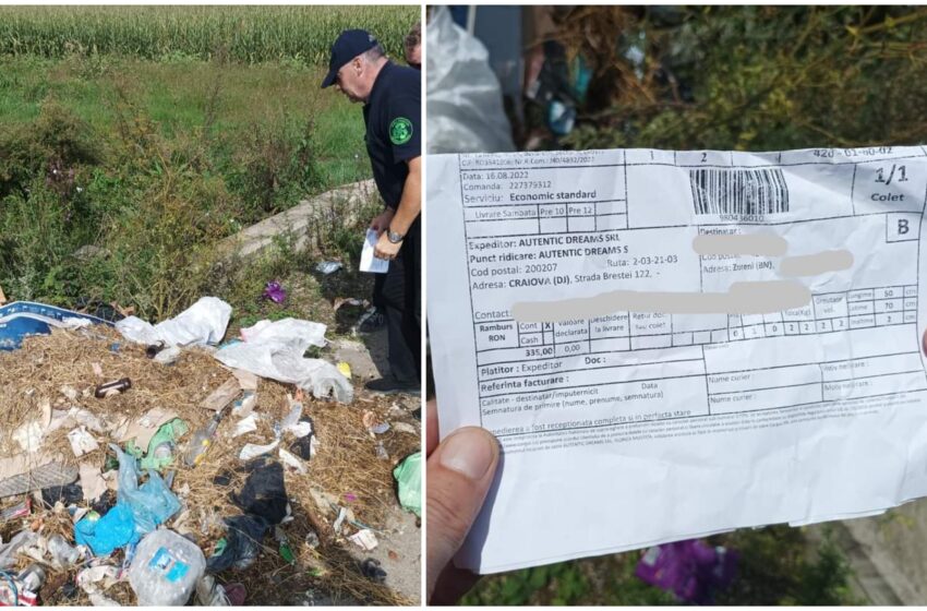  O persoană din Sânmihaiu de Câmpie amendată cu 10.000 de lei pentru că a aruncat gunoiul pe marginea drumului. Ce a dat-o de gol