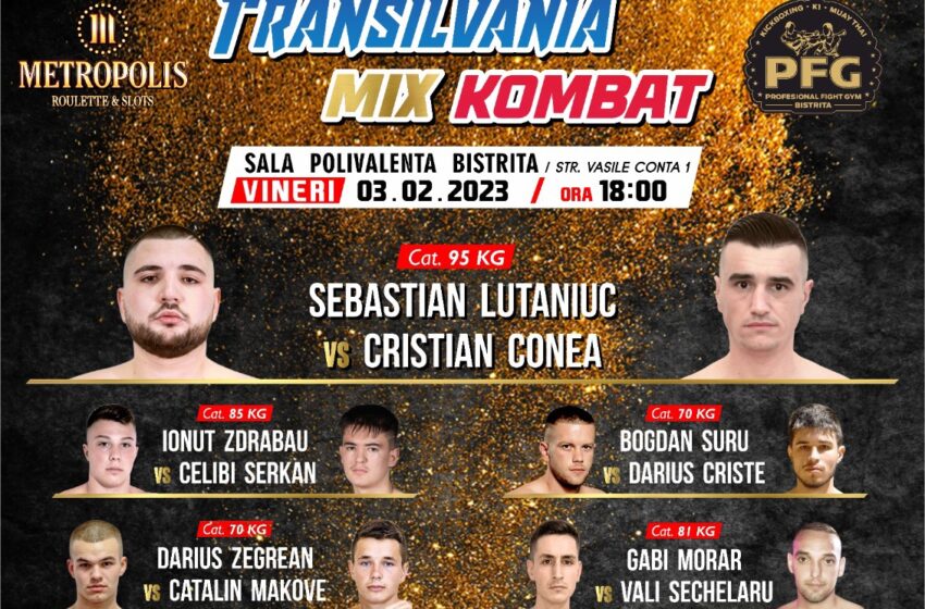  Începe Transilvania Mixkombat la Sala Polivalentă din Bistrița. Cine sunt luptătorii care vor face spectacol