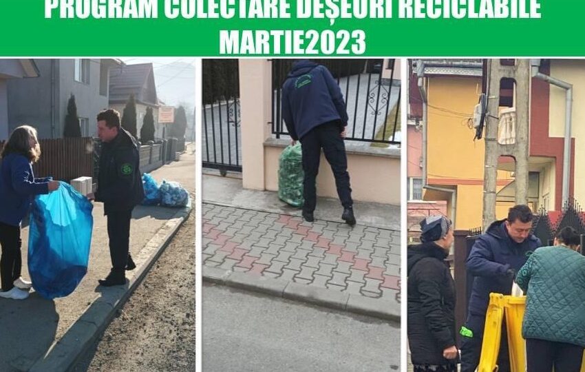  Din data de 8 martie începe programul de colectare a deșeurilor reciclabile în municipiul Bistrița și localitățile componente