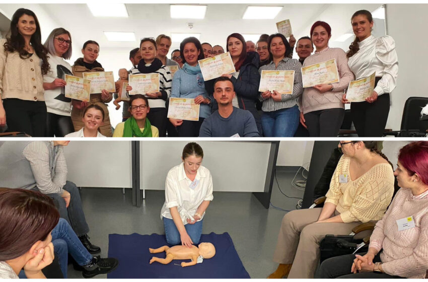  Primii eroi ai copiilor au parcurs cu succes cursul de Prim Ajutor Pediatric organizat gratuit de reprezentanții UPU-SMURD Bistrița