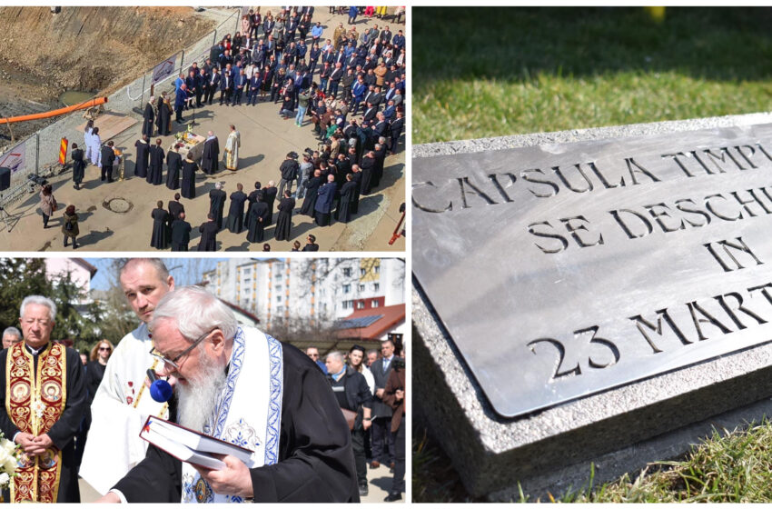  (FOTO) S-a pus piatra de temelie la noua aripă a Spitalului Județean de Urgență Bistrița! Sistemul medical se clădește cu pași măreți