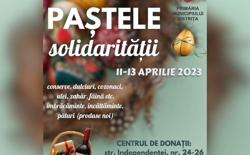 Împarte bunătate cu ocazia sărbătorilor pascale! Punctul de colectare este Cantina socială de pe Bulevardul Independenței