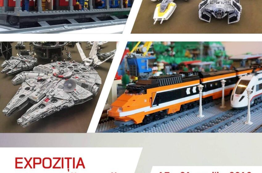  Construcții originale realizate din elemente LEGO(R), în cadrul expoziție de primavară Brickenburg de la COmplexul Muzeal Bistrița-Năsăud