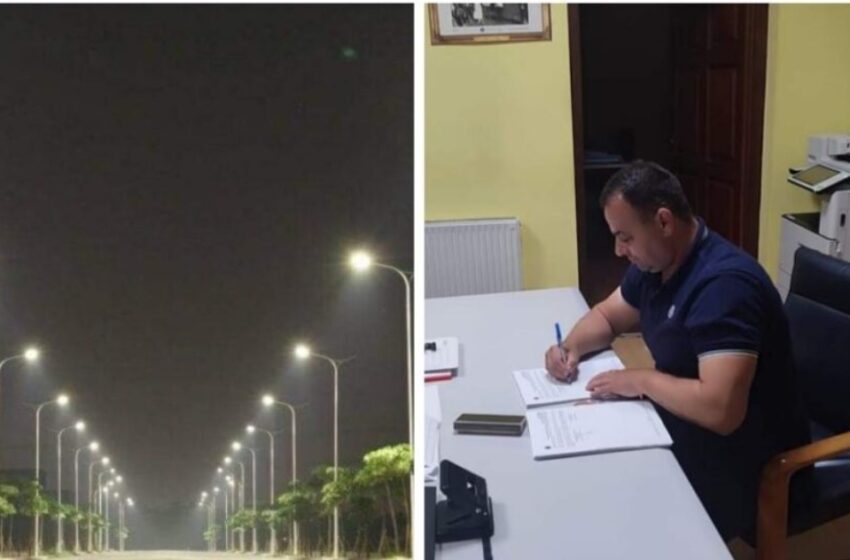  RODNA. Primarul Valentin Grapini a semnat contractul de finantare privind modernizarea iluminatului public din localitatea Rodna și sat Valea Vinului