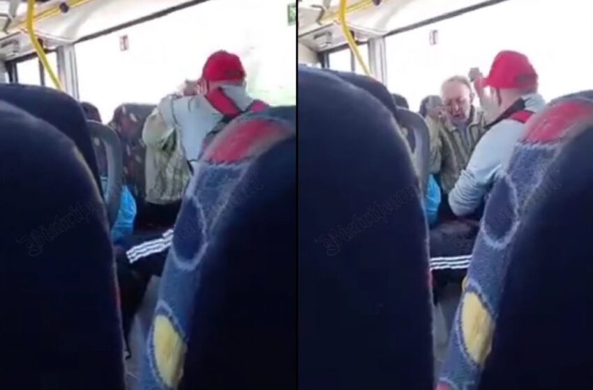  Bărbatul care a agresat un bătrân în autobuz a fost reţinut!