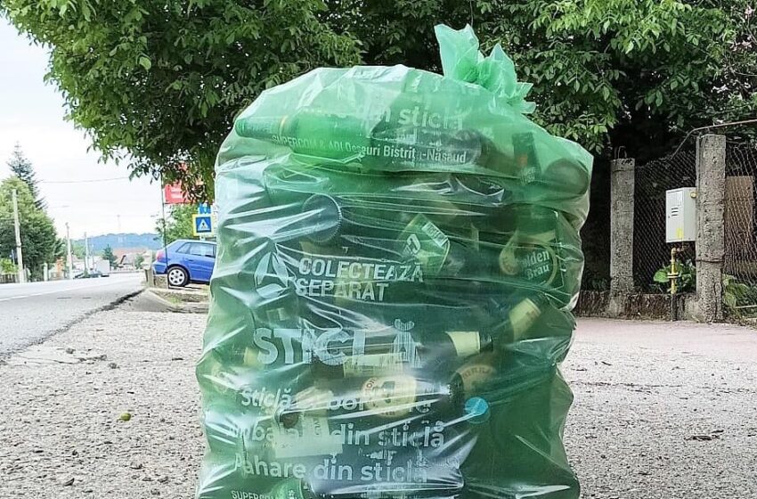  Miercuri, 14 iunie, în municipiul Bistrița și în localitățile componente se colectează sacul verde pentru deșeurile reciclabile din sticlă