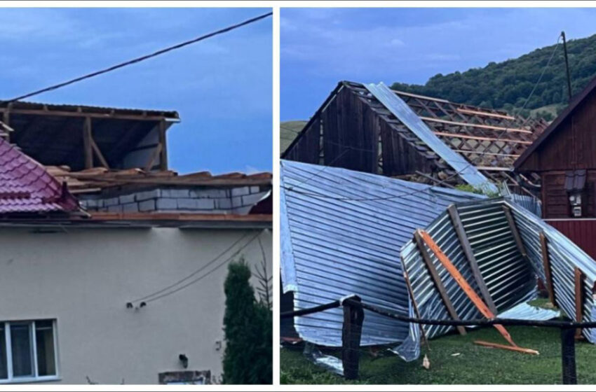  Vântul a făcut ravagii! 30 de acoperișuri  distruse în localitatea Albeștii Bistriței