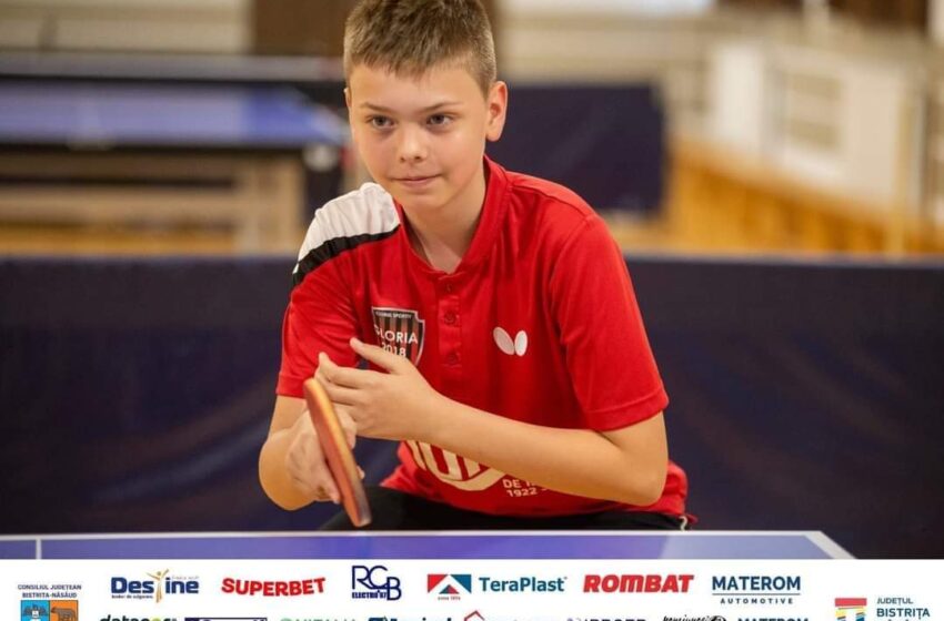  TENIS DE MASĂ.Mihai Nagy, locul 2 cu echipa României la Gimnaziada U15!