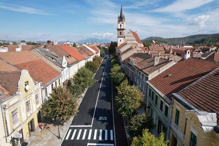  S-a deschis circulația rutieră pe strada Gheorghe Șincai din Bistrița. FOTO
